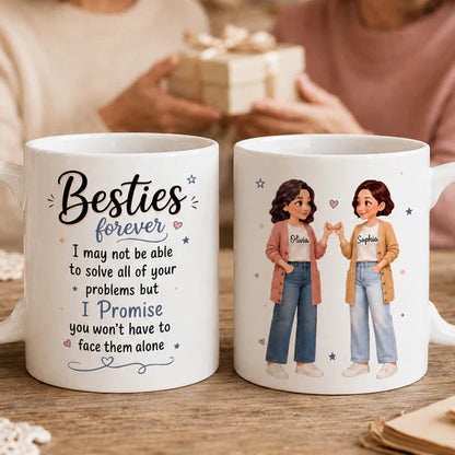Personalized Mug with Pinky Promise Friends, Unique Creative Gift for Close Friend, Warm Daily Coffee Keepsake