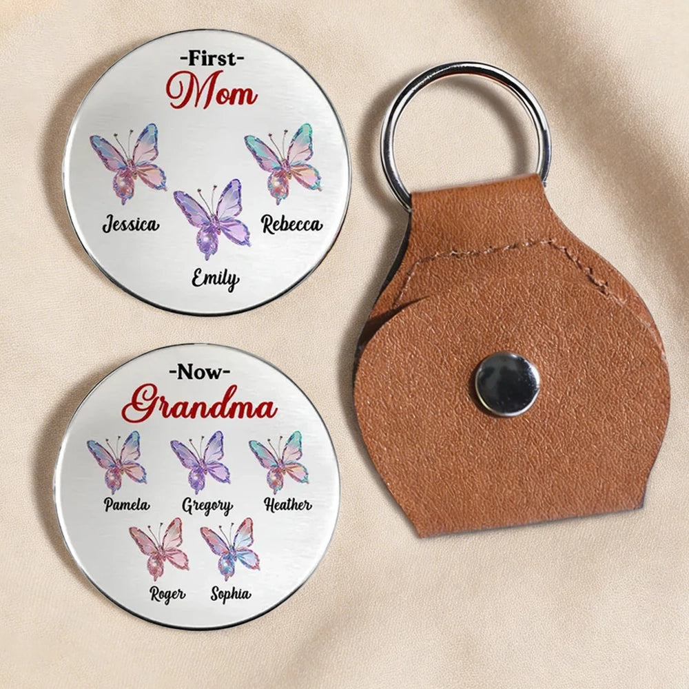 Pocket Hug for Grandma, Personalized Butterfly Keepsake She Can Carry Daily, Sweet Sentimental Gift From Family