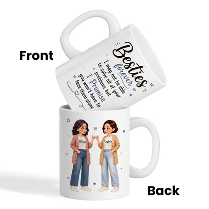 Personalized Mug with Pinky Promise Friends, Unique Creative Gift for Close Friend, Warm Daily Coffee Keepsake