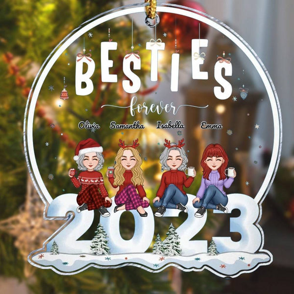 Besties Forever - Personalized 2023 Shaped Acrylic Ornament
