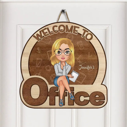 Personalized Wooden Teacher Sign - Custom Office Decor Gift