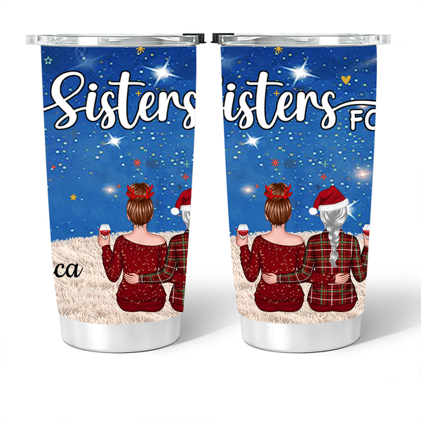 Sisters Forever - Personalized  Cup, Poster,  Ornament, Keychain, Blanket or Plaque - A Heartfelt Gift for Your Best Friend or Sister