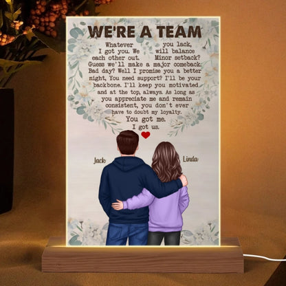 We're a Team Personalized Couple Poster - Perfect Gift for Lovers, Anniversaries, Valentine's Day, and Weddings