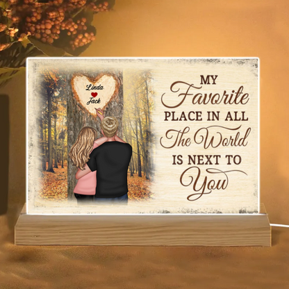 My World Is Complete With You - Romantic Personalized Couple Poster Gift for Him or Her