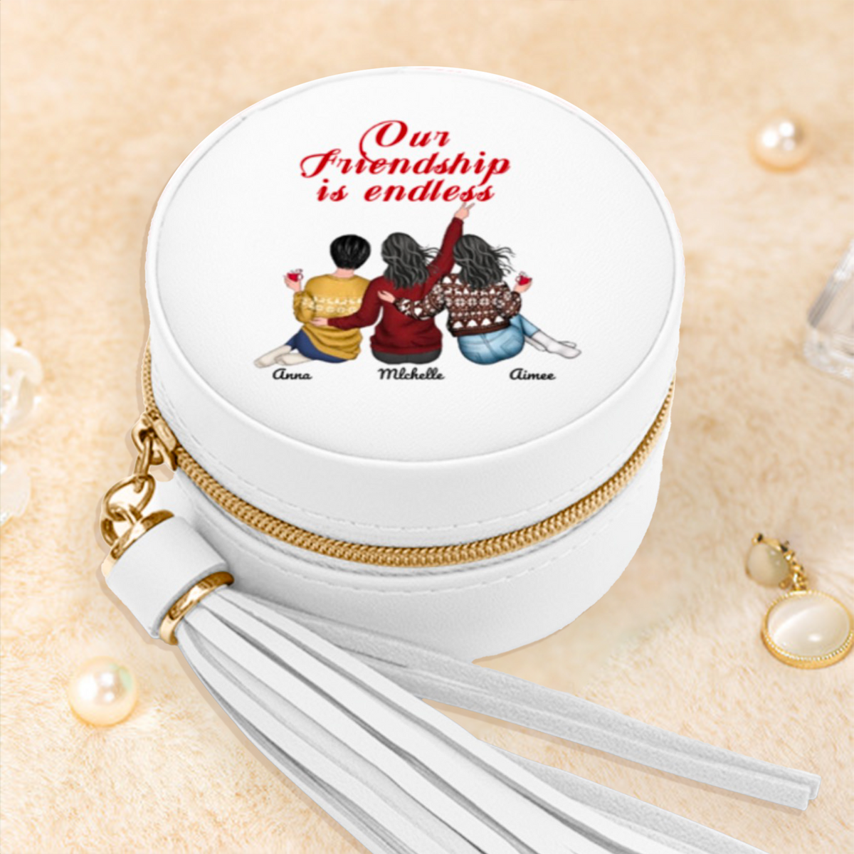 Besties Forever - Our Friendship Is Endless - Ornament, Beauty Tools, Jewelry, Cup - Christmas Gift