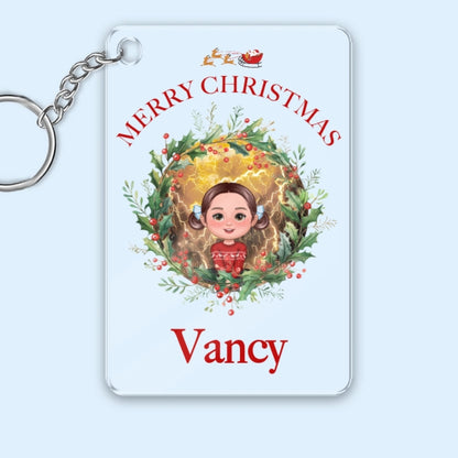 Personalized Merry Christmas Bag, Poster, Plaque, Keychain, Blanket - Custom Holiday Gift for Kids