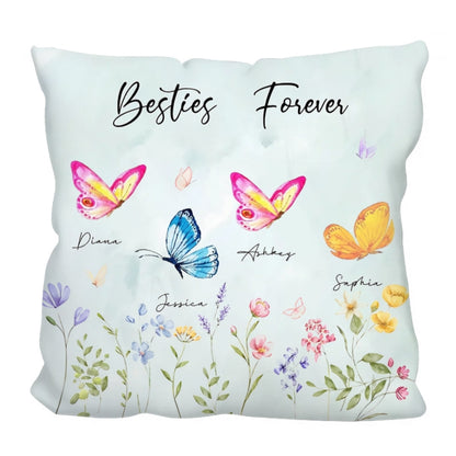 Besties Sisters Grandma Mom Beautiful Butterflies Personalized Circle Ceramic Ornament