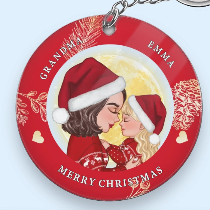 Personalized Christmas Ornament, Plaque, Keychain, Sign – Custom Gift for Grandmother and Kid Memories