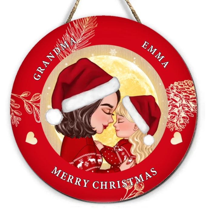 Personalized Christmas Ornament, Plaque, Keychain, Sign – Custom Gift for Grandmother and Kid Memories
