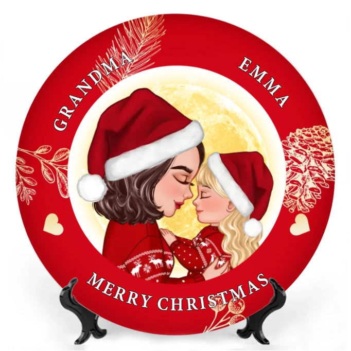 Personalized Christmas Ornament, Plaque, Keychain, Sign – Custom Gift for Grandmother and Kid Memories