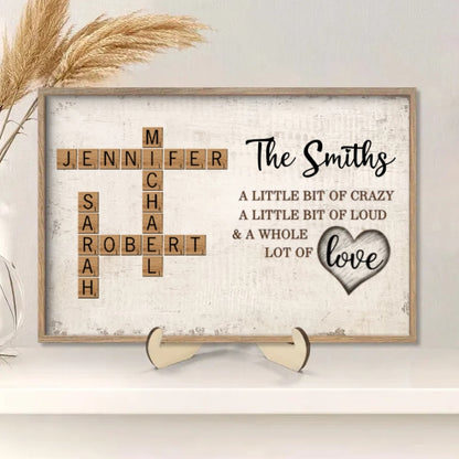Personalized Family Name Scrabble Poster or Keychain - Unique Gift for Family Love & Memories