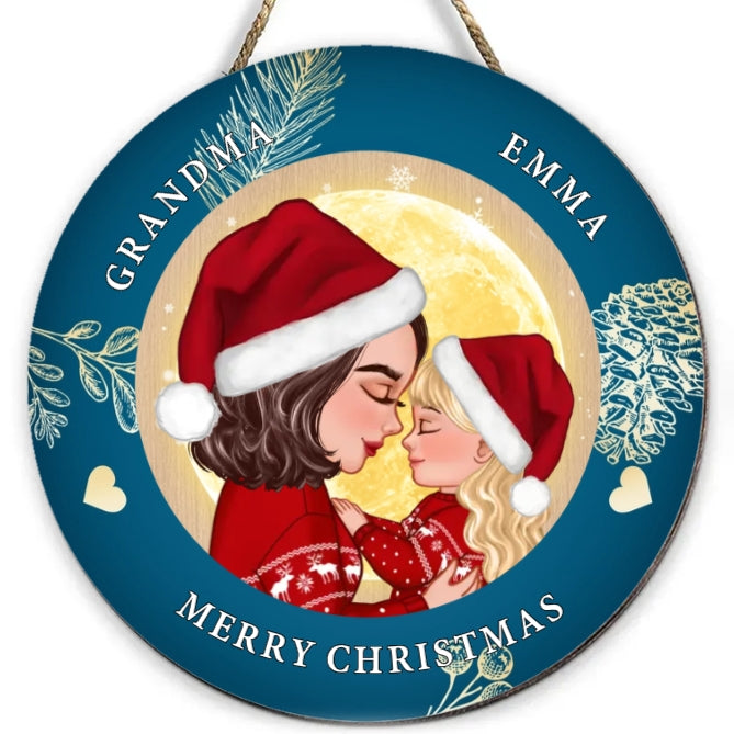Personalized Christmas Ornament, Plaque, Keychain, Sign – Custom Gift for Grandmother and Kid Memories