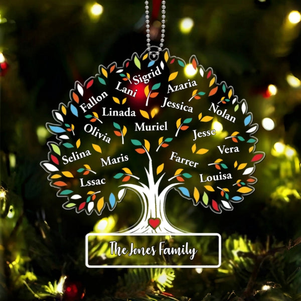 Personalized Family Tree  Ornament, Plaque - Unique Gift for Grandma, Mother's Day, or Christmas