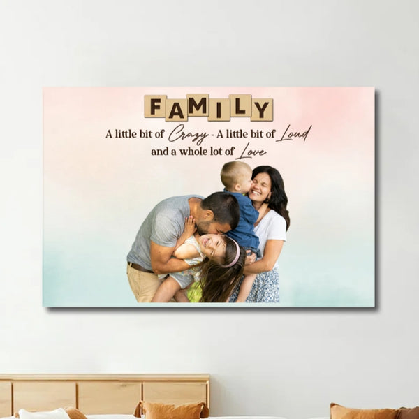 Family Love Personalized Photo Gift - Canvas, Ornament, Keychain, and Plaque for Heartwarming Memories