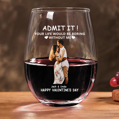 Personalized Whiskey Glass - Romantic Valentine’s Day Keepsake