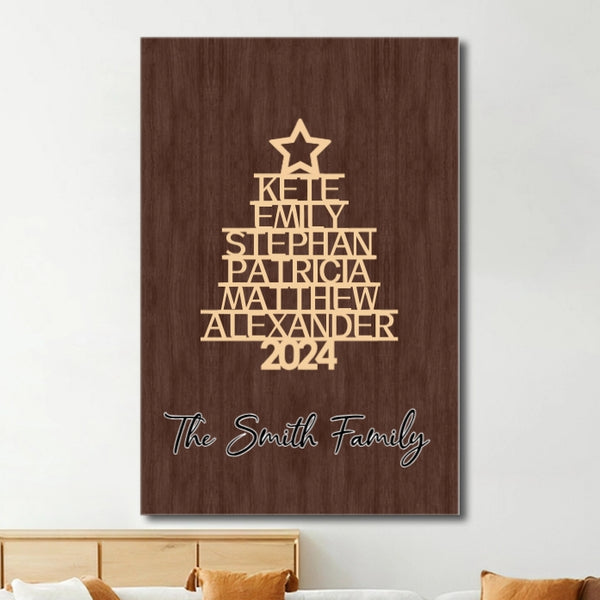 We Are Family - Personalized Christmas 2024 Poster - Custom Family Names Gift