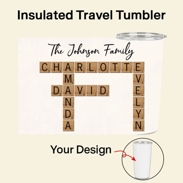 Personalized Family Name Scrabble Poster, Plaque, Keychain, Pillow, Sign - A Perfect Gift for Family