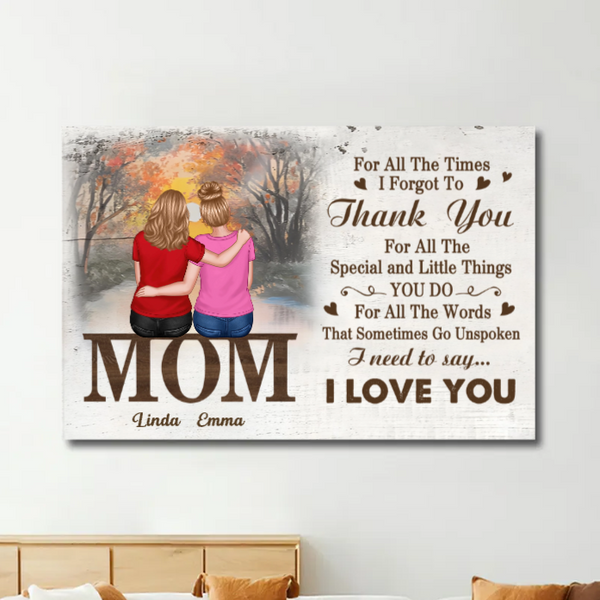 Grateful Love – Custom Poster Featuring a Heartwarming Moment with Mother and Daughter – Ideal Gift for Mother’s Day or Family Celebrations